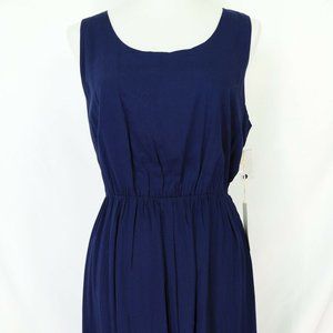 41 Hawthorn |Blue w/White Stripe Fit & Flare Dress
